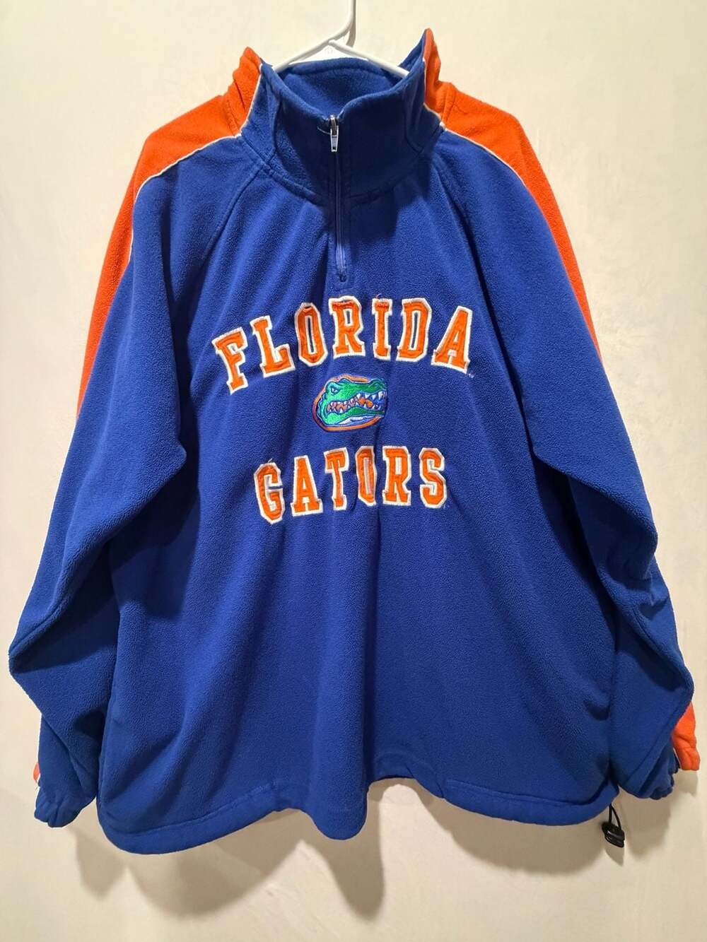 Old Varsity Brand Florida Gators 1/4 Zip Pullover Fleece Sweatshirt Blue Orange